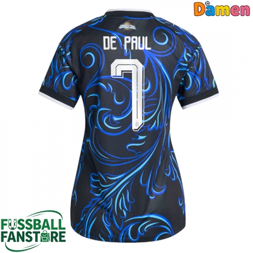 Argentinien Rodrigo De Paul #7 Replik Auswärtstrikot Damen WM 2026 Kurzarm